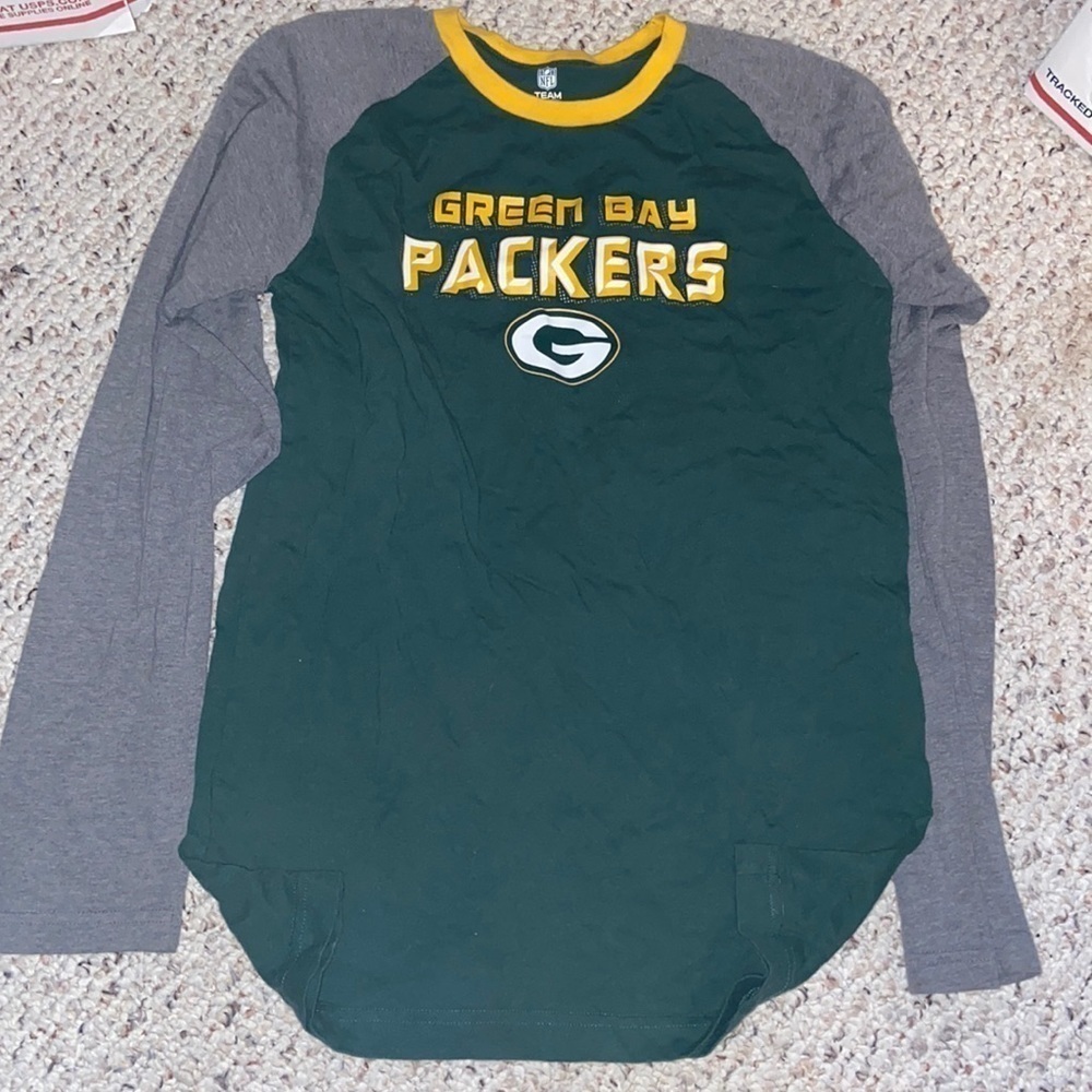 Green Bay Packer Unisex long sleeve T-shirt, size extra large, 14/16 p3